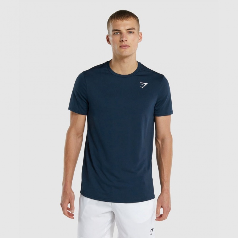 Camiseta Gymshark Arrival Regular Fit Azul Marino | 85FVCWEMA