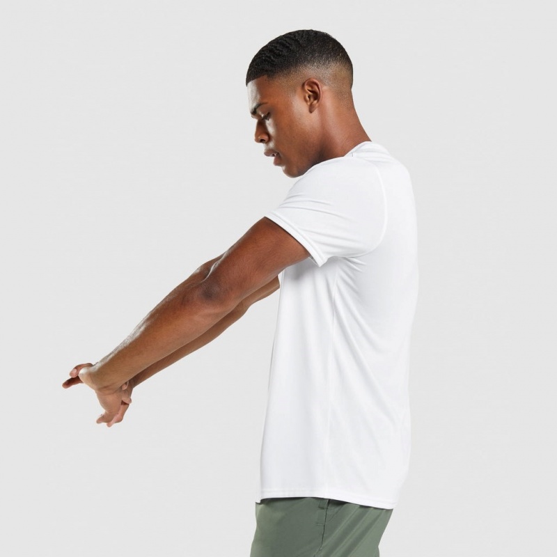Camiseta Gymshark Arrival Regular Fit Blancas | 69SBPROFH