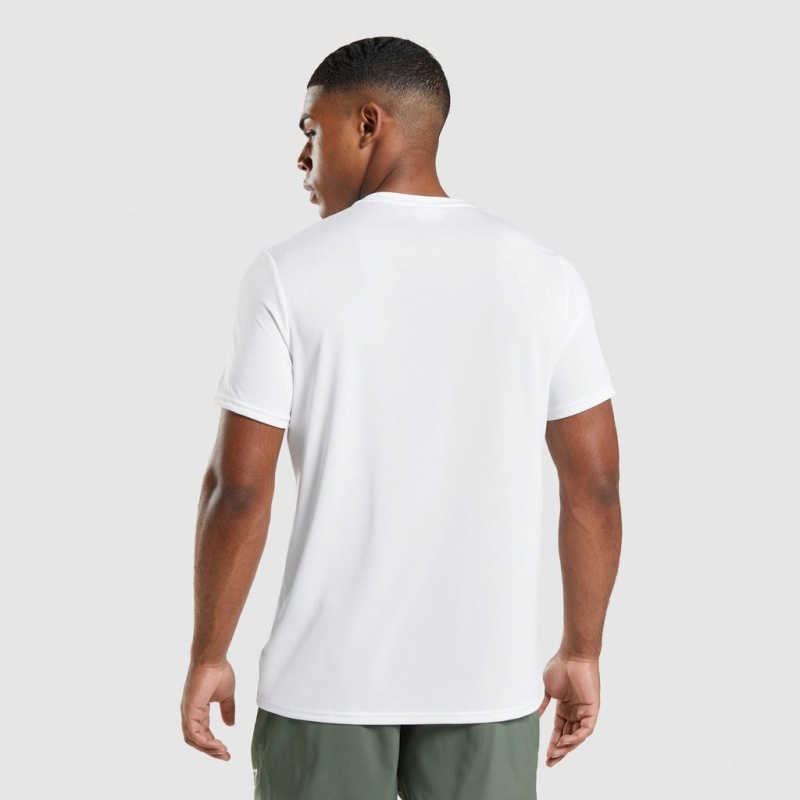 Camiseta Gymshark Arrival Regular Fit Blancas | 69SBPROFH