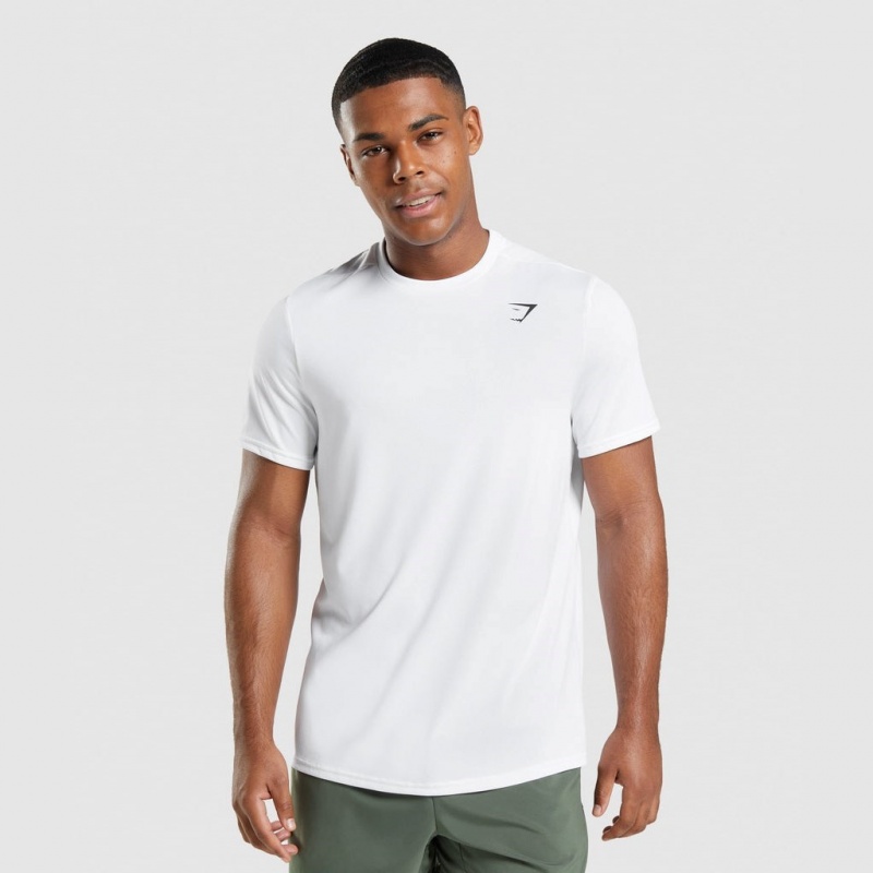 Camiseta Gymshark Arrival Regular Fit Blancas | 69SBPROFH