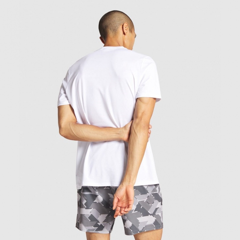 Camiseta Gymshark Arrival Regular Fit Blancas | 84RYPFBSQ