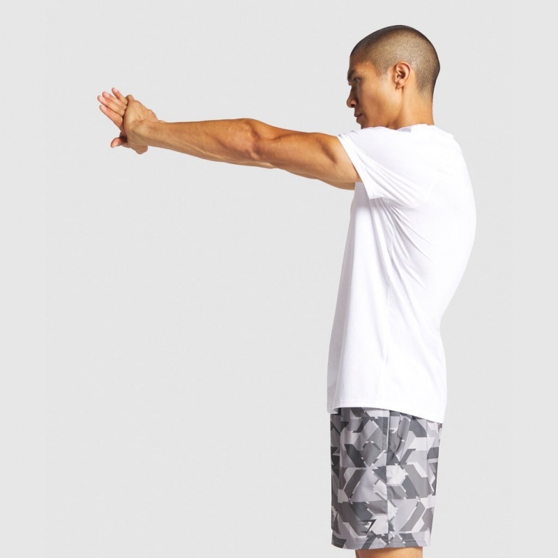 Camiseta Gymshark Arrival Regular Fit Blancas | 84RYPFBSQ