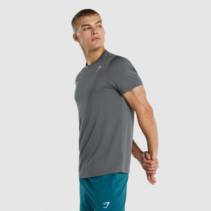 Camiseta Gymshark Arrival Regular Fit Charcoal | 83PSAXITH
