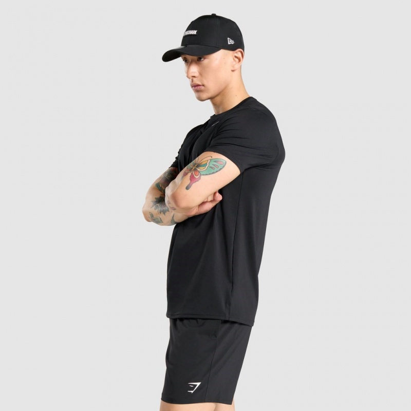 Camiseta Gymshark Arrival Regular Fit Negras | 15JLZHIVQ