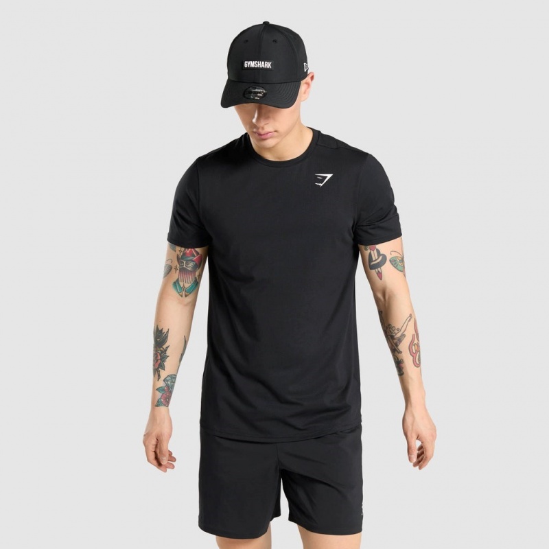 Camiseta Gymshark Arrival Regular Fit Negras | 15JLZHIVQ