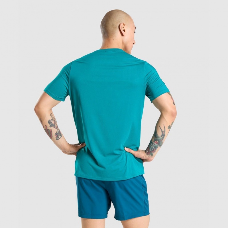 Camiseta Gymshark Arrival Regular Fit Teal | 67QMFOSUY