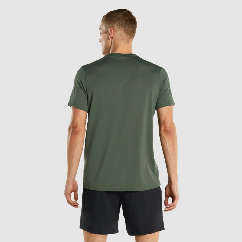 Camiseta Gymshark Arrival Regular Fit Verde | 02YDVXZIC
