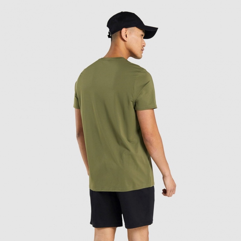 Camiseta Gymshark Arrival Regular Fit Verde Oscuro | 14JILQXWC