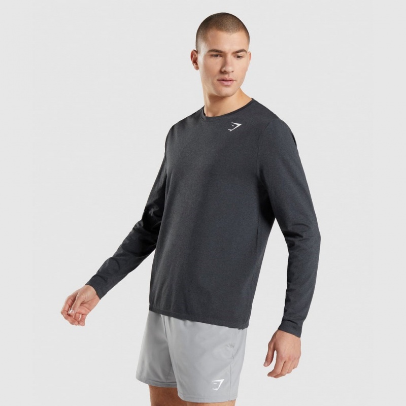 Camiseta Gymshark Arrival Seamless Long Sleeve Negras | 03MZEJWLI