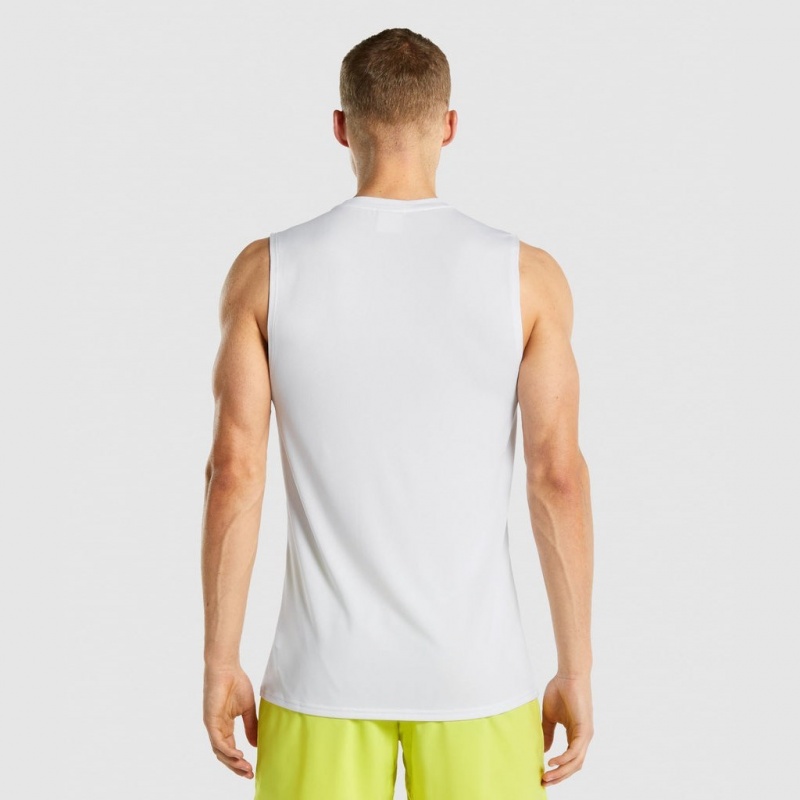 Camiseta Gymshark Arrival Sin Manga Blancas | 41WTQCZGR
