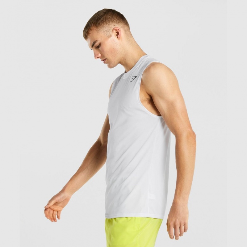 Camiseta Gymshark Arrival Sin Manga Blancas | 41WTQCZGR