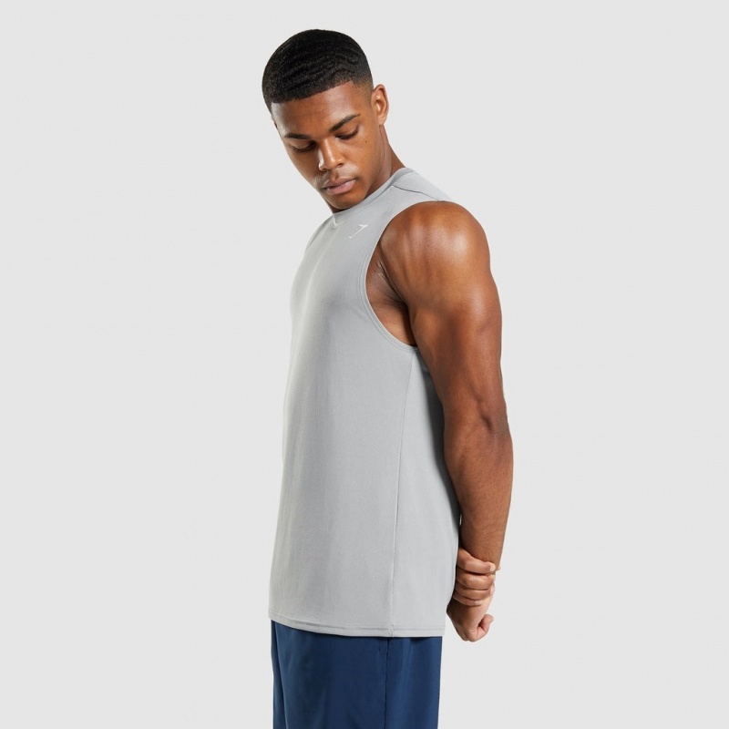 Camiseta Gymshark Arrival Sin Manga Gris | 91VQOPJFA