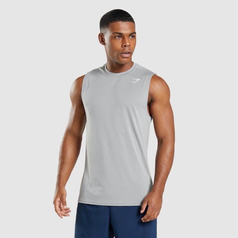Camiseta Gymshark Arrival Sin Manga Gris | 91VQOPJFA