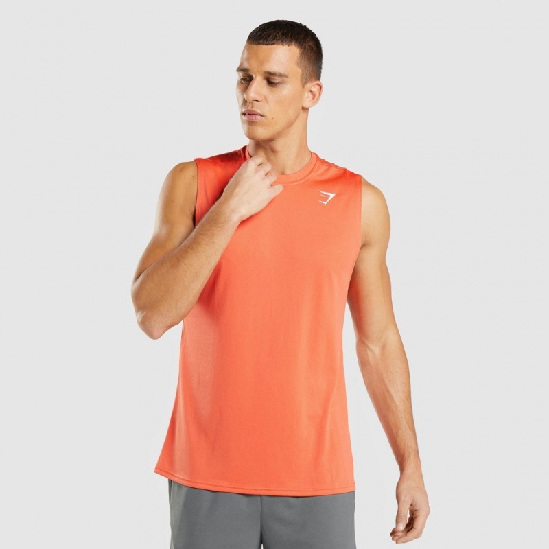 Camiseta Gymshark Arrival Sin Manga Naranjas | 52FXYHUSC