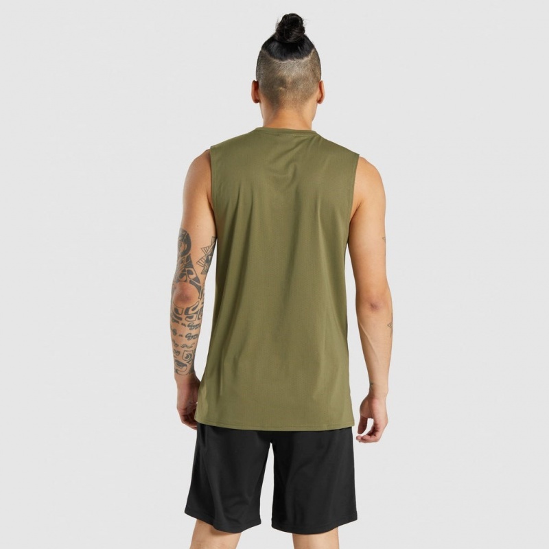 Camiseta Gymshark Arrival Sin Manga Tee Verde Oscuro | 05WLTBUZY