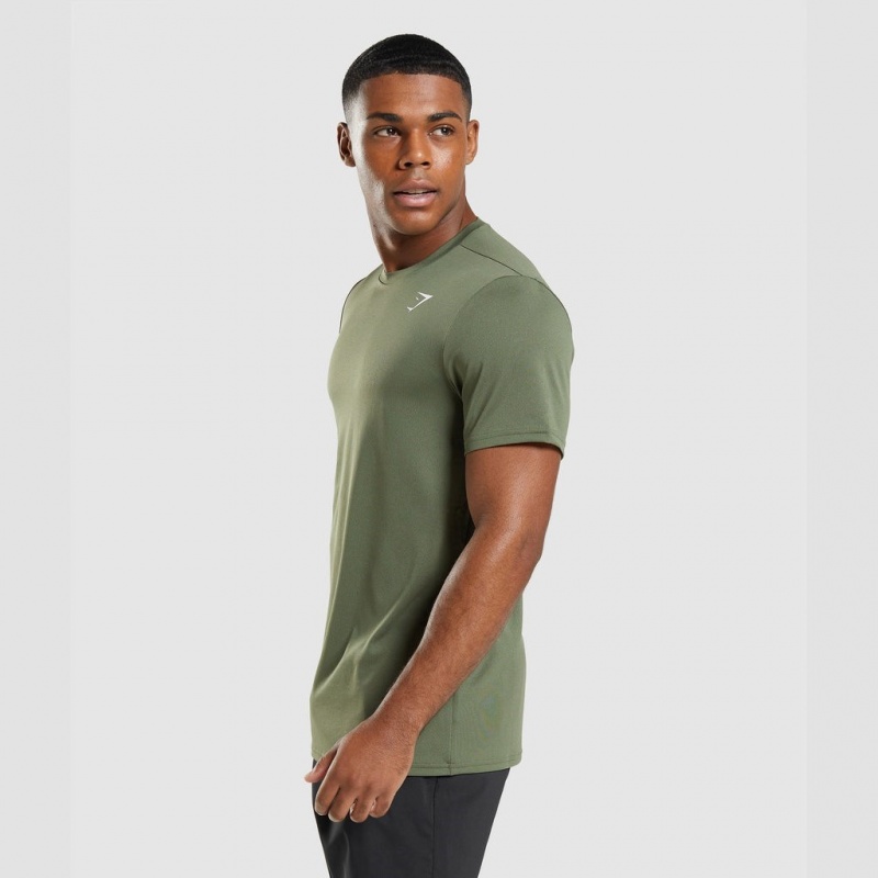 Camiseta Gymshark Arrival Verde Oliva | 76WVNJSZR