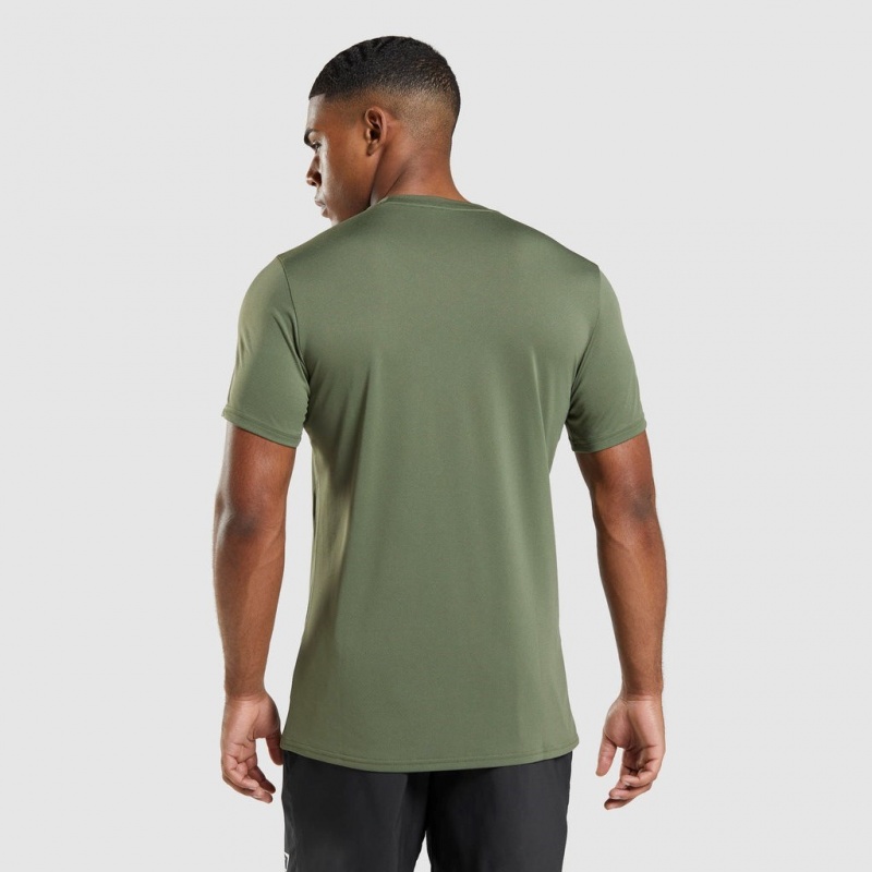 Camiseta Gymshark Arrival Verde Oliva | 76WVNJSZR