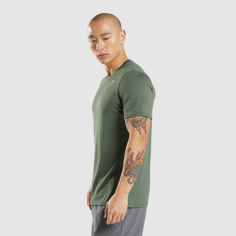 Camiseta Gymshark Arrival Verde | 87YZGQKTE