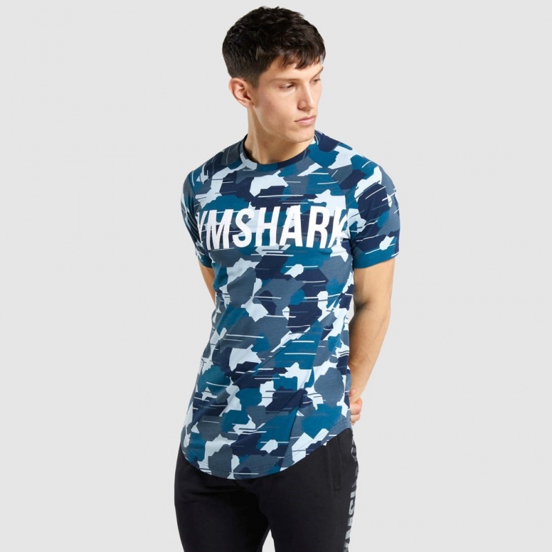 Camiseta Gymshark Bold Camuflaje Blancas | 94XHVSYWN