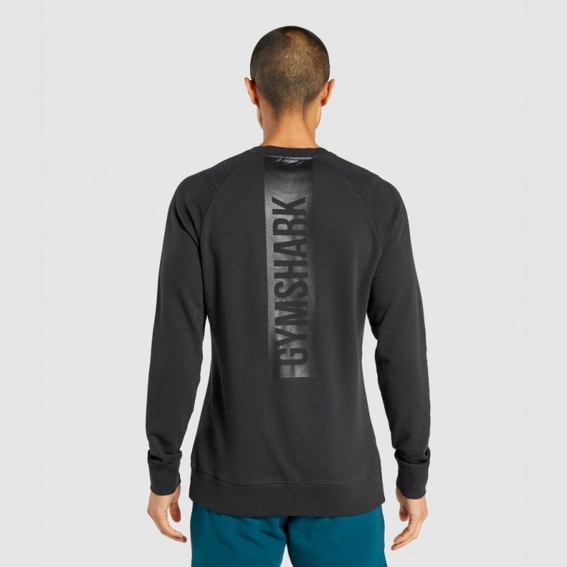 Camiseta Gymshark Bold Crew Negras | 52OPIDSCG