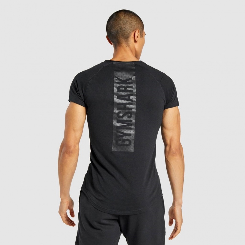 Camiseta Gymshark Bold Negras | 48PLGVRFA