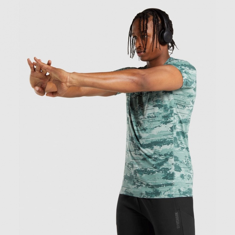 Camiseta Gymshark Chalk Verde Claro | 70QSCZONG