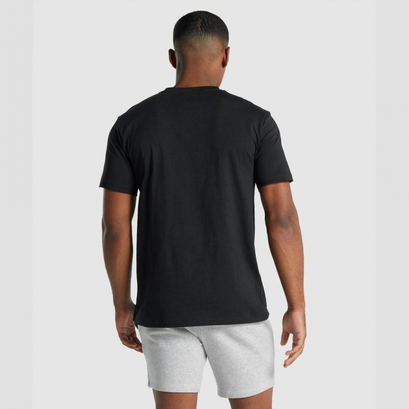 Camiseta Gymshark Crest Negras | 59FUWCBQH