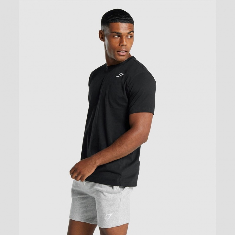 Camiseta Gymshark Crest Negras | 59FUWCBQH