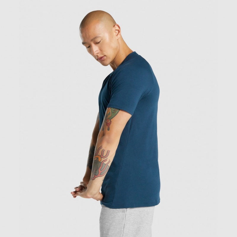 Camiseta Gymshark Critical 2.0 Azul Marino | 06WRJVEMT