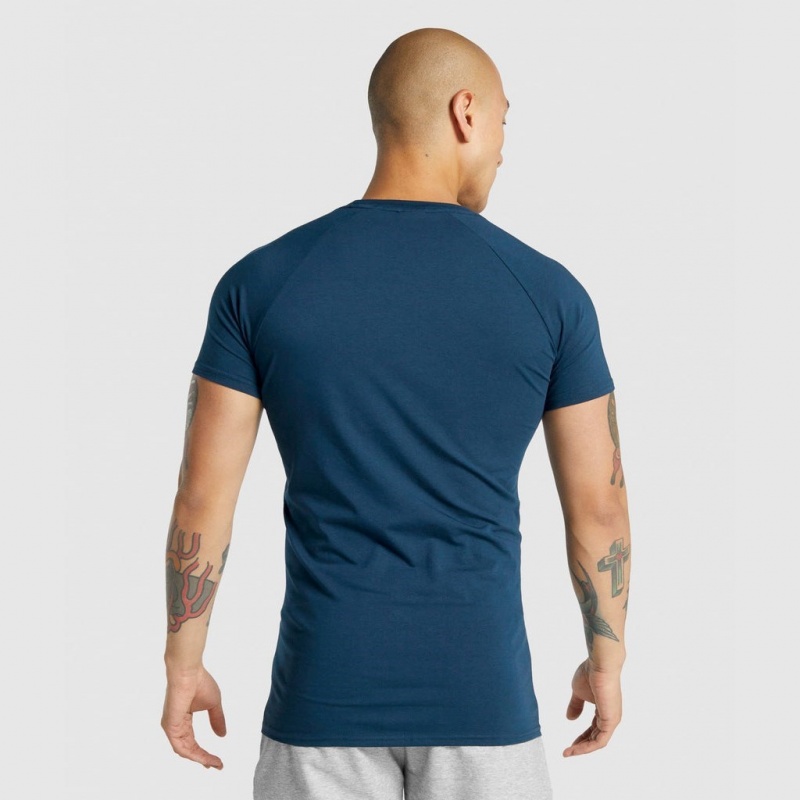Camiseta Gymshark Critical 2.0 Azul Marino | 65MRXZGAJ