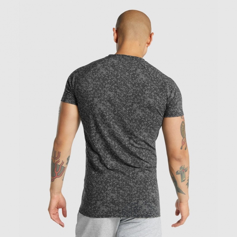 Camiseta Gymshark Critical 2.0 Charcoal Print | 81OQMNALW