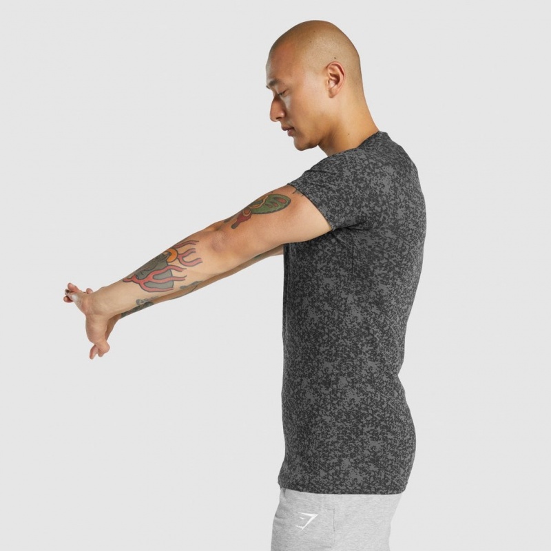 Camiseta Gymshark Critical 2.0 Charcoal Print | 81OQMNALW