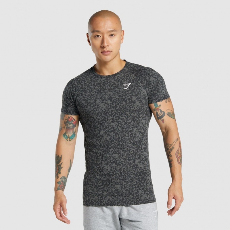 Camiseta Gymshark Critical 2.0 Charcoal Print | 81OQMNALW