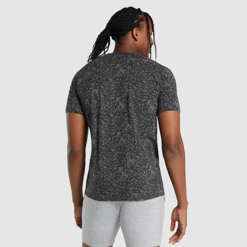 Camiseta Gymshark Critical 2.0 Charcoal Print | 27JCMBFXD