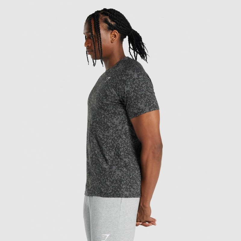 Camiseta Gymshark Critical 2.0 Charcoal Print | 27JCMBFXD