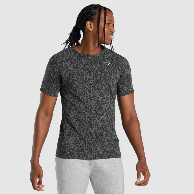 Camiseta Gymshark Critical 2.0 Charcoal Print | 27JCMBFXD