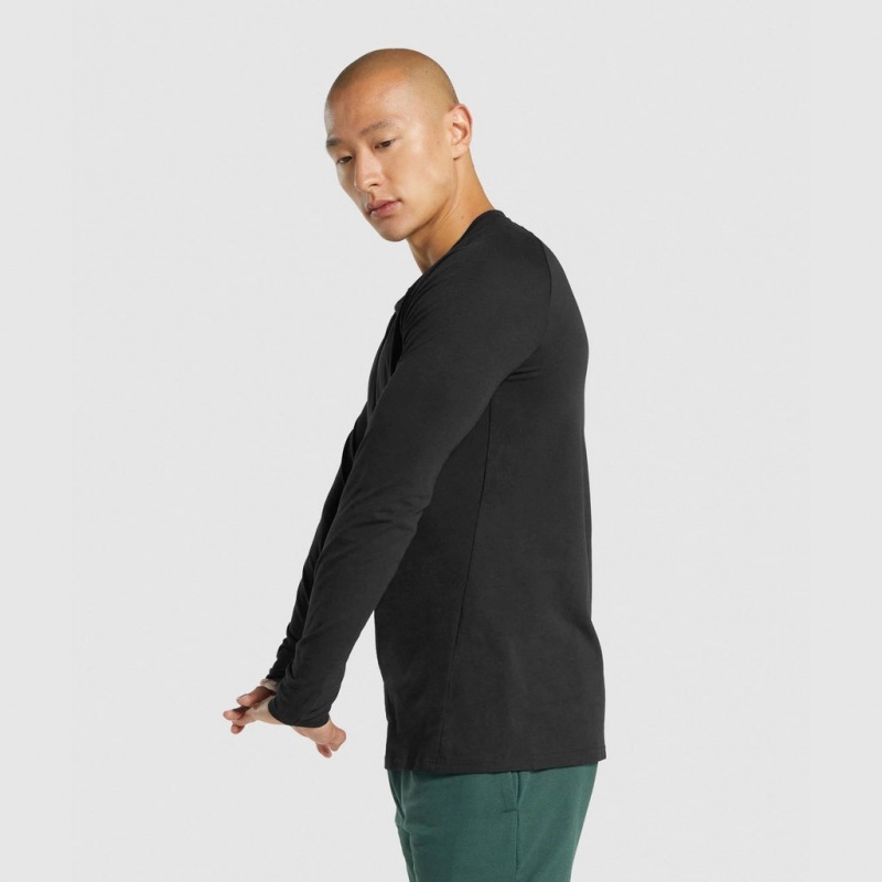 Camiseta Gymshark Critical 2.0 Long Sleeve Negras | 62MGFXPUV