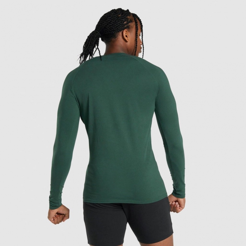 Camiseta Gymshark Critical 2.0 Long Sleeve Verde | 07PLXCVHB