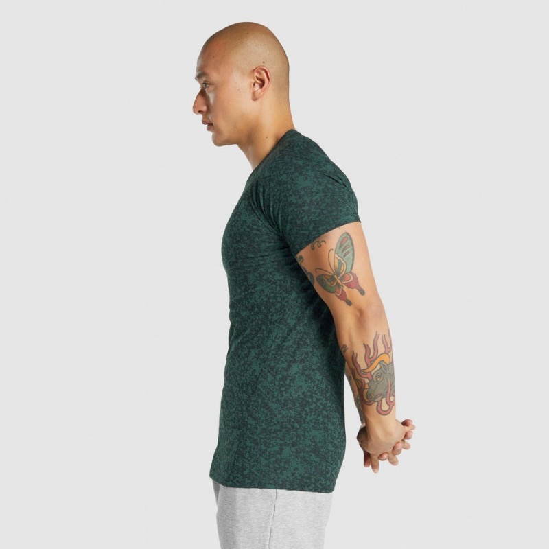 Camiseta Gymshark Critical 2.0 Verde Oscuro | 72DOVJGBQ
