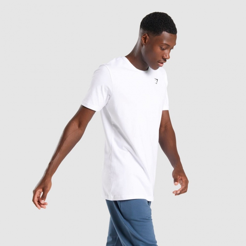 Camiseta Gymshark Critical Blancas | 73JWTQGPN