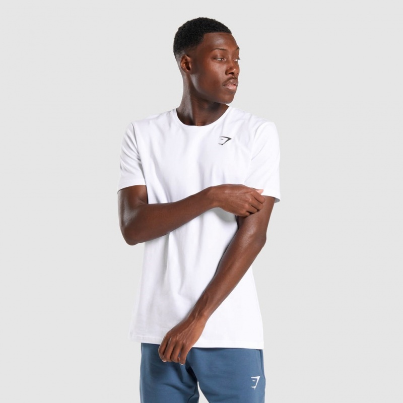 Camiseta Gymshark Critical Blancas | 73JWTQGPN