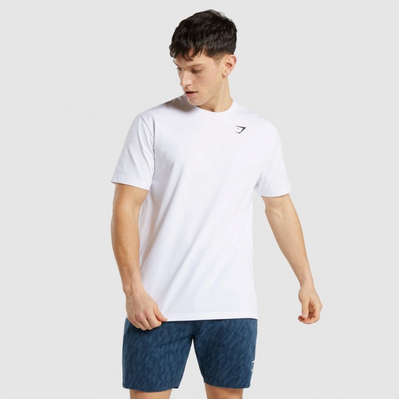 Camiseta Gymshark Critical Regular Fit Blancas | 60BGUCVRM