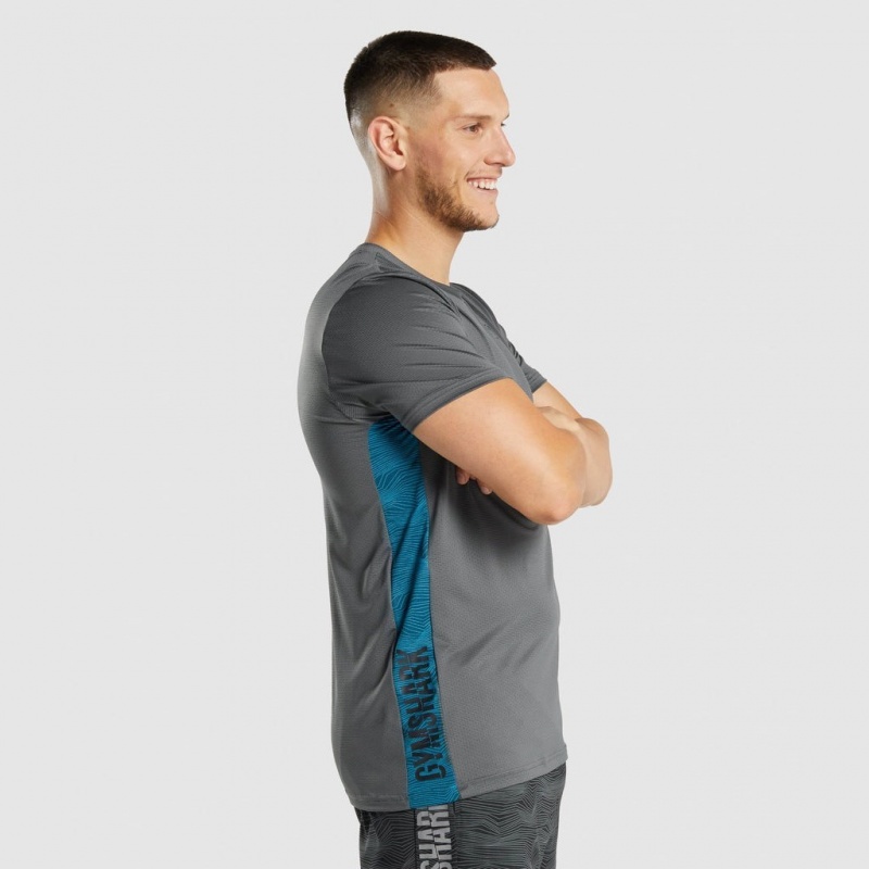 Camiseta Gymshark Deporte Charcoal | 28ZGBJDWY