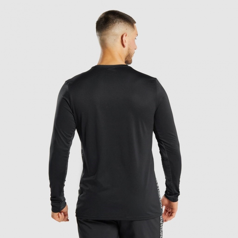Camiseta Gymshark Deporte Long Sleeve Negras | 97EDVUXBC