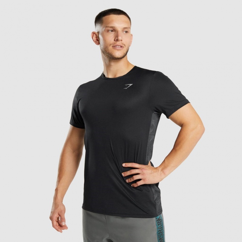 Camiseta Gymshark Deporte Negras | 27RKDVXHG