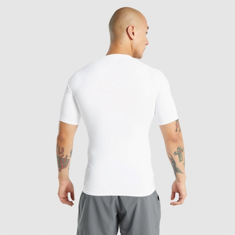 Camiseta Gymshark Element Baselayer Blancas | 65IJHTQMV