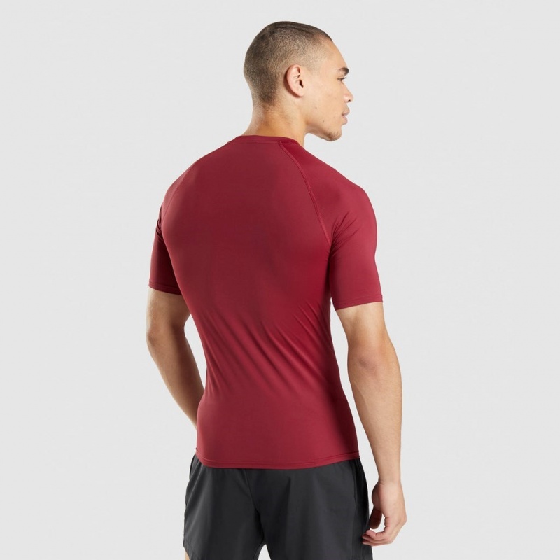 Camiseta Gymshark Element Baselayer Burdeos | 09KEXGVSJ