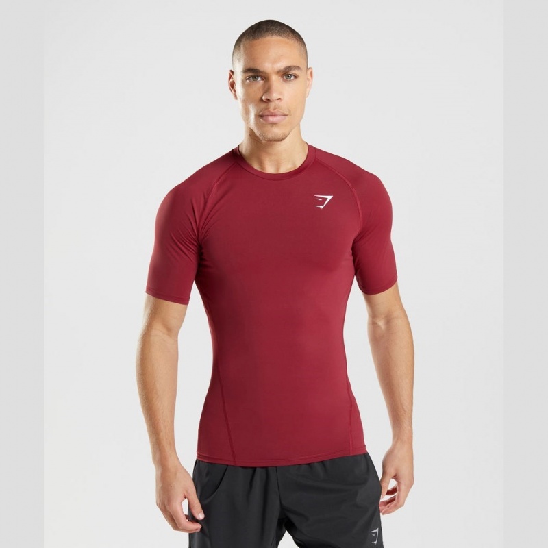 Camiseta Gymshark Element Baselayer Burdeos | 09KEXGVSJ