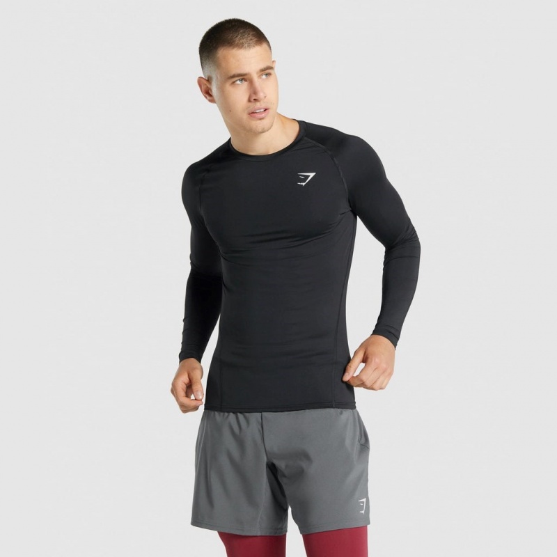 Camiseta Gymshark Element Baselayer Long Sleeve Negras | 81BUDKIMT