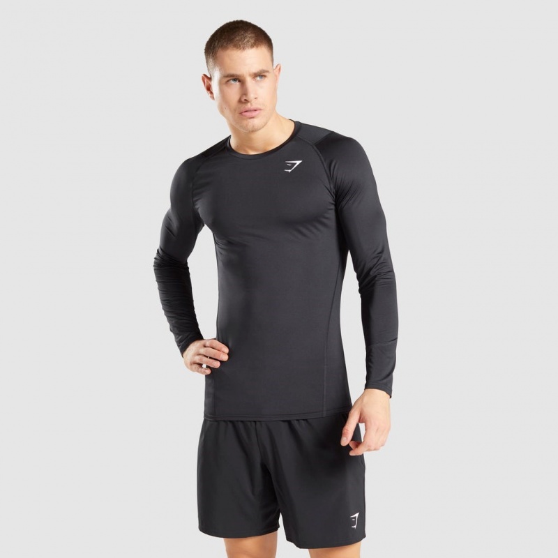 Camiseta Gymshark Element Baselayer Long Sleeve Negras | 94JFOSGDP